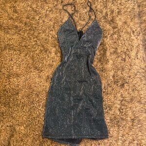 Windsor Glittery Dark Green Mini Dress